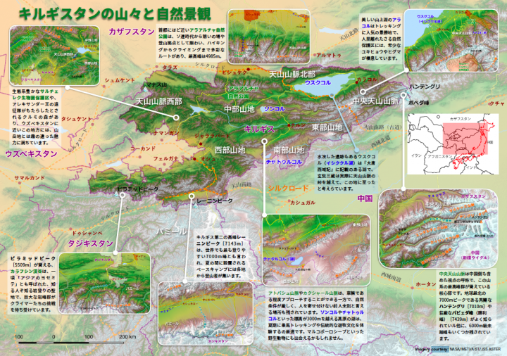 キルギスタンパンフレット地図画像