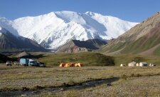 ITMC & Kyrgyz Alpine Club basecamp for Lenin peak in Achyk-tash